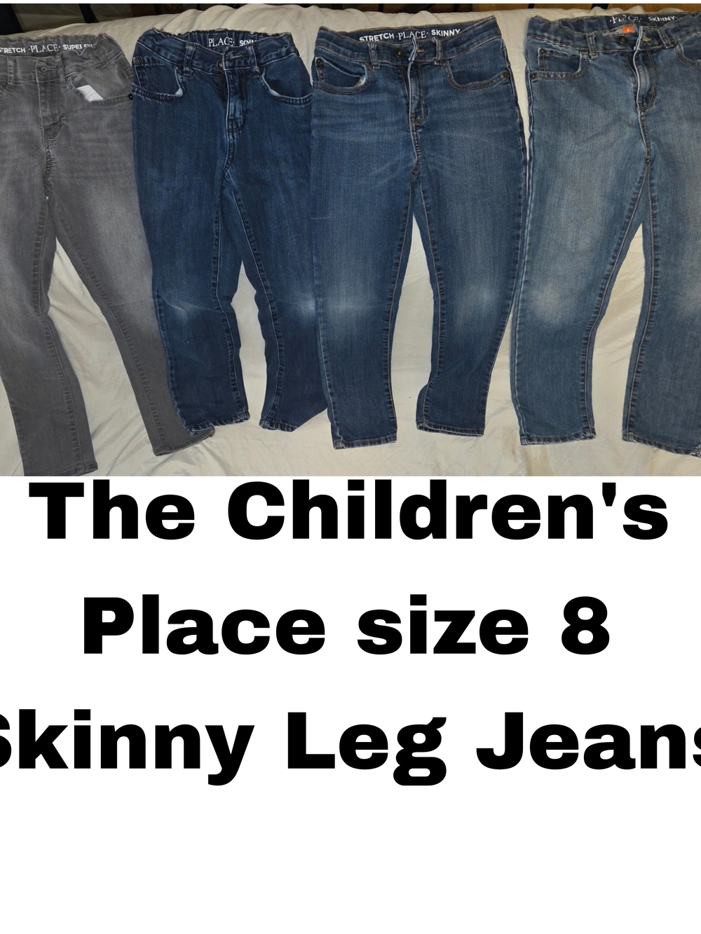 The Children's Place Kids' Skinny Jeans - Blue & Gray Lot Of 4